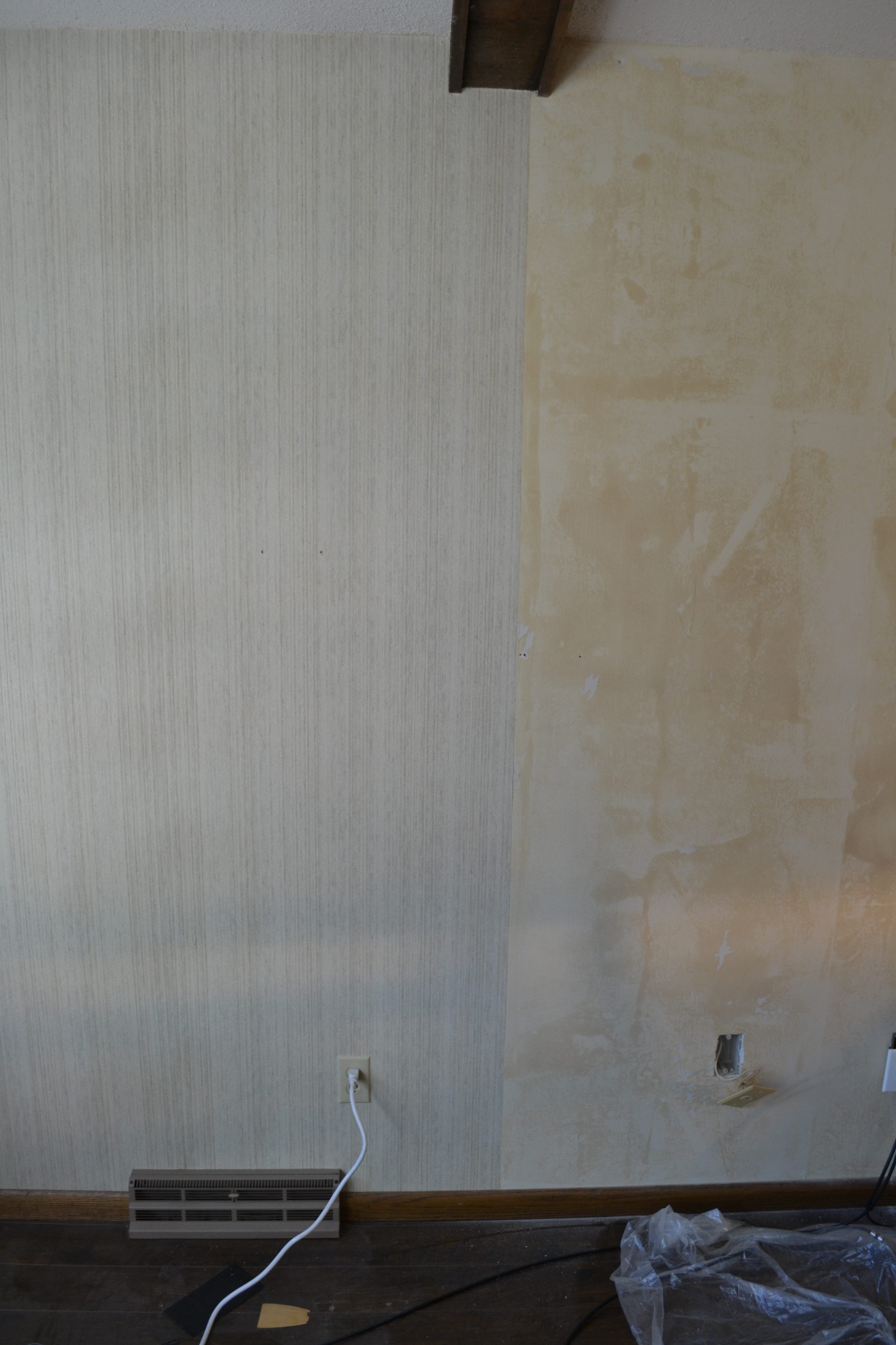 removing textured wallpaper woven