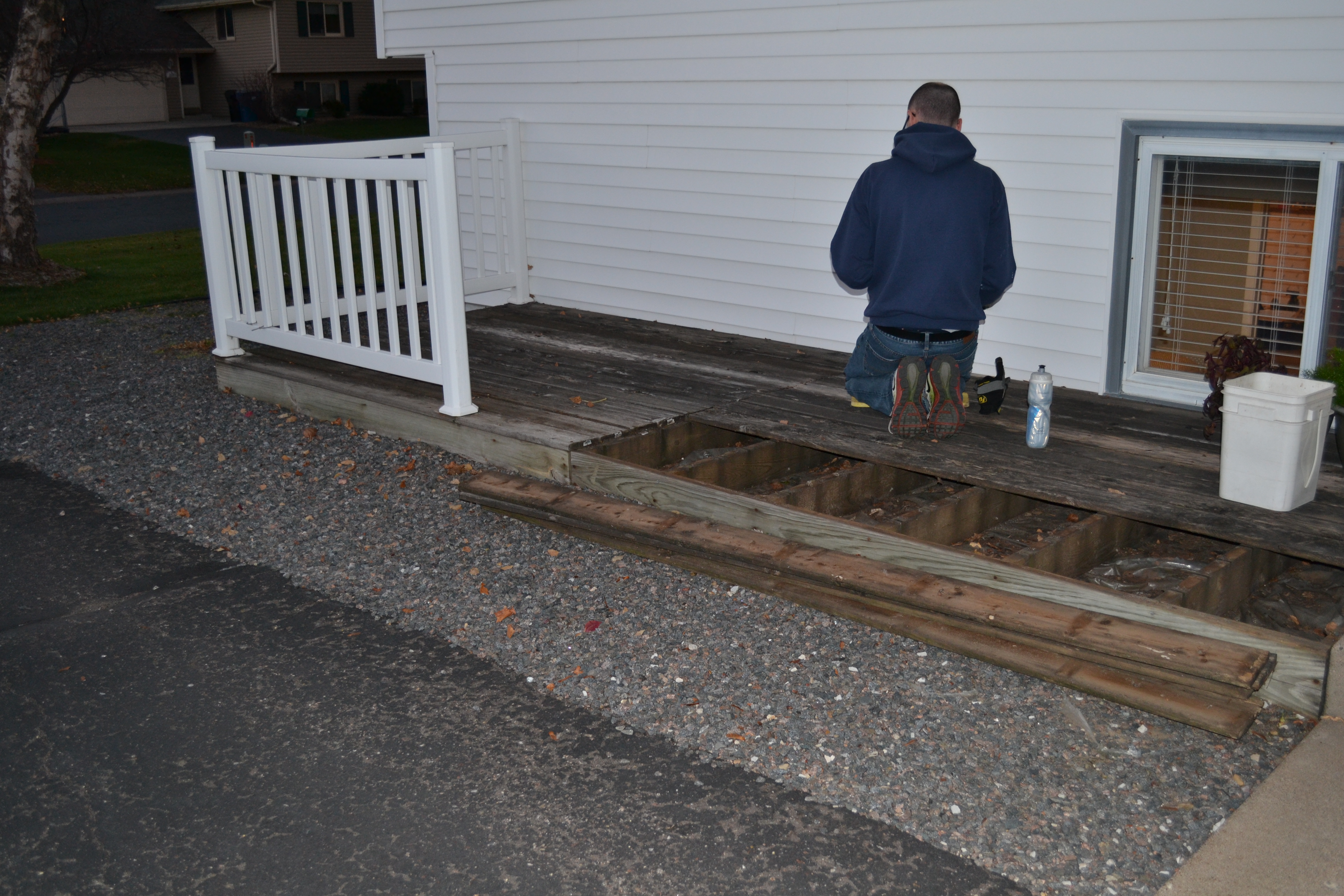 removing front deck boards