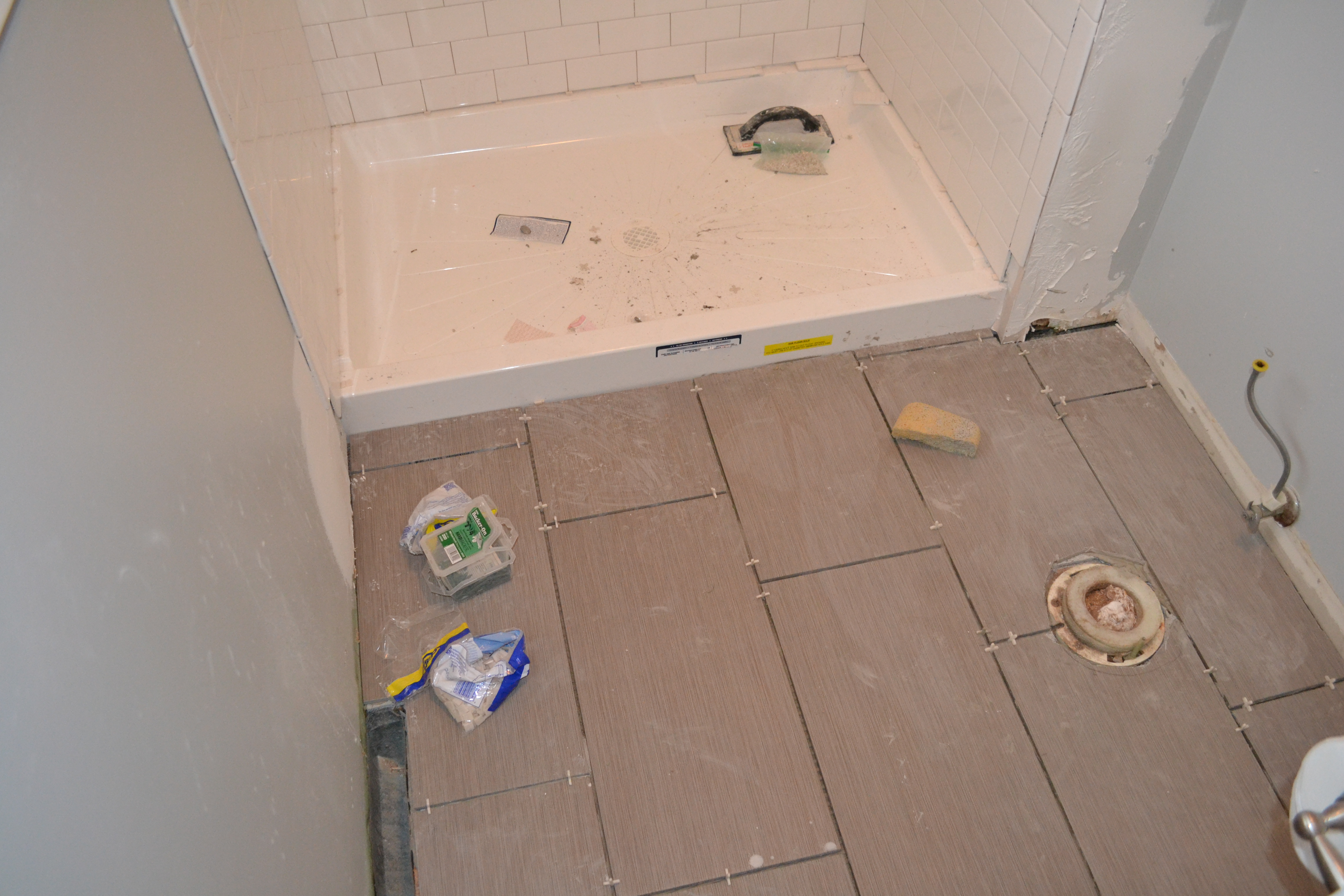 Master Bathroom Remodel floor tile