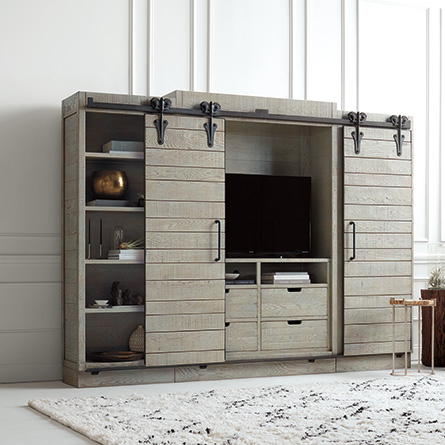 an entertainment center in the master bedroom | everything emelia